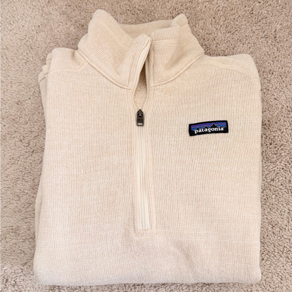 Patagonia Men's Zip-Up Sweater in Cream